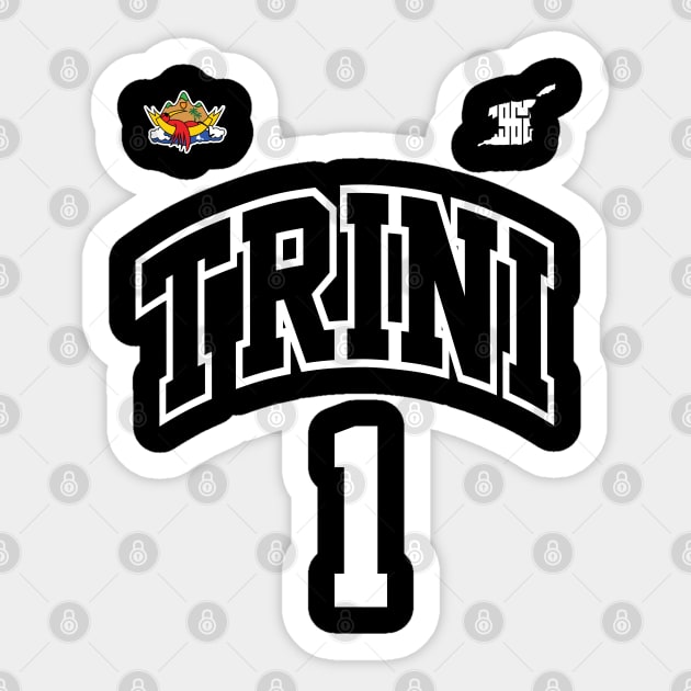 TRINI #1 WHITE Sticker by TRINI 1962